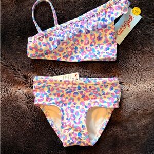 Cat & Jack Multicolor Leopard Print Kids Bikini
